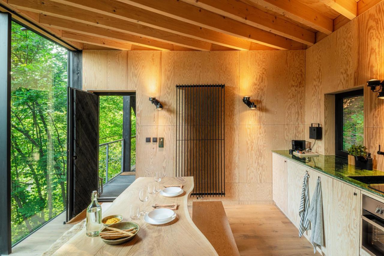 Hutstuf - The Fox & Private Outdoor Spa La-Roche-en-Ardenne Buitenkant foto