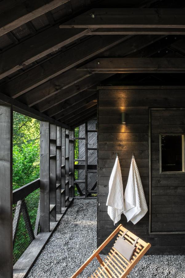 Hutstuf - The Fox & Private Outdoor Spa La-Roche-en-Ardenne Buitenkant foto