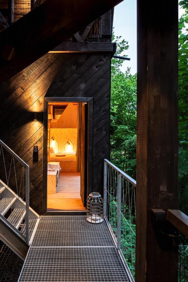 Hutstuf - The Fox & Private Outdoor Spa La-Roche-en-Ardenne Buitenkant foto
